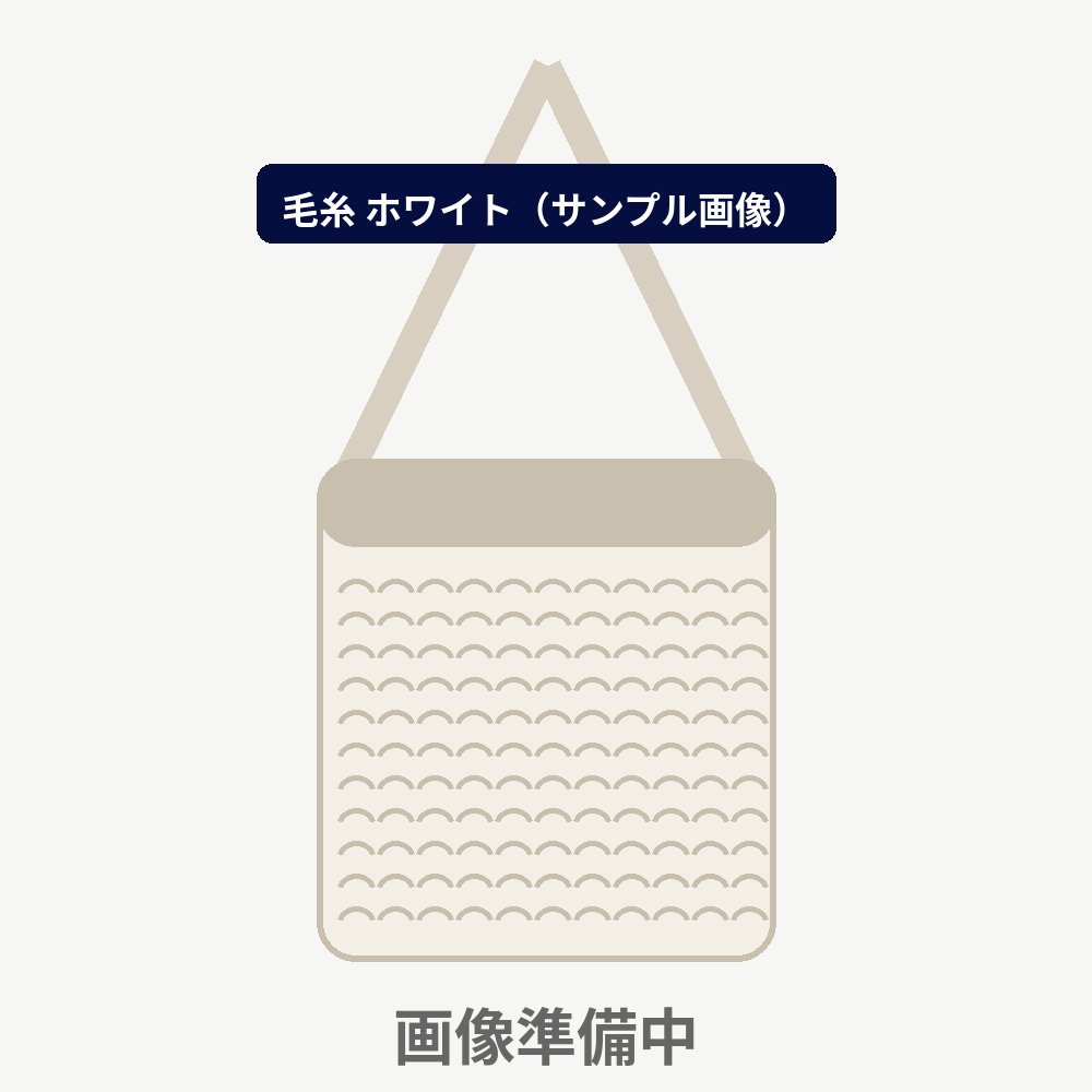 毛糸製ネックポーチ ホワイトのイメージ図（商品写真は準備中）